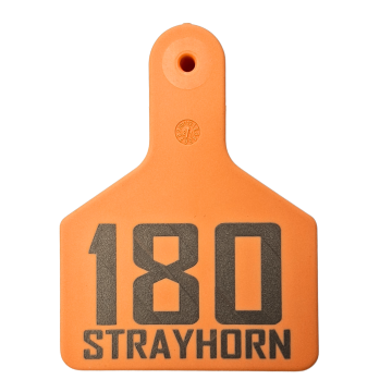 Custom Sagebrush 1-Piece Tag - Pack of 25-Calf-Orange