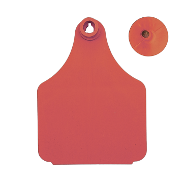 Strayhorn 2-Piece Ear Tags, Blank-Cow-Red-Pack Of 10